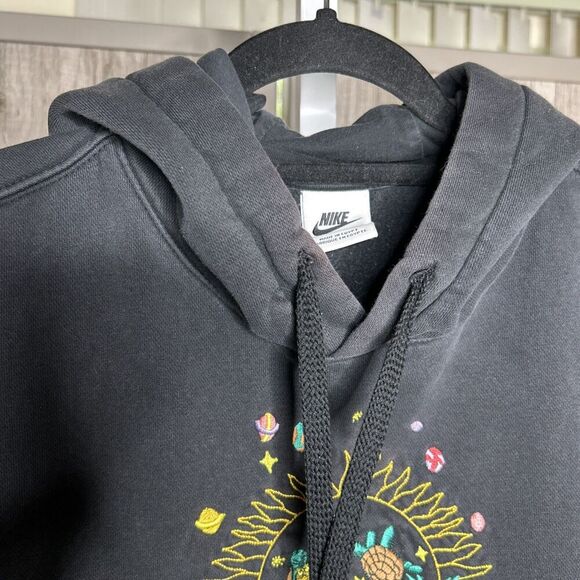 Nike Sweatshirt Large Embroidered Trippy Toad Tortoise Flower Shrooms Galaxy - Picture 2 of 6